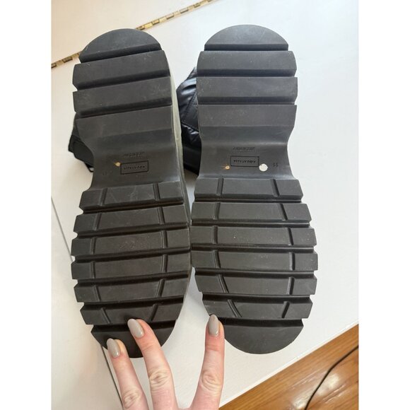 NEW Aquatalia Amii Leather Front Zip Combat Boots Black W Sz  US 11 $440 [jb] - Picture 8 of 13